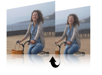 Woman on a bike
