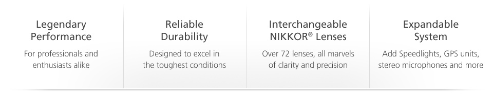 Nikon Digital SLRs combine the latest in technology with ease of use to produce incredible digital images. Compare the features, and delve into the specs here