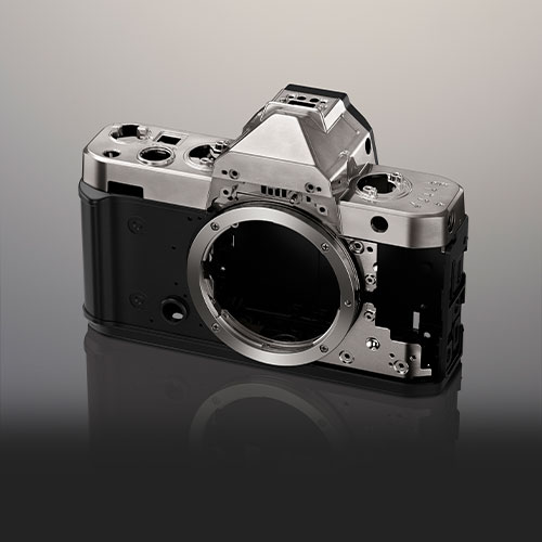 Photo of the magnesium alloy chassis of the Z f camera 