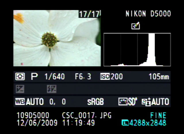 nikon z7 histogram in viewfinder