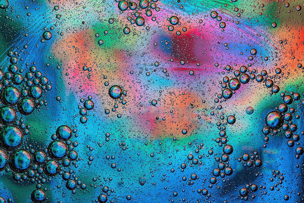 colorful real bubbles