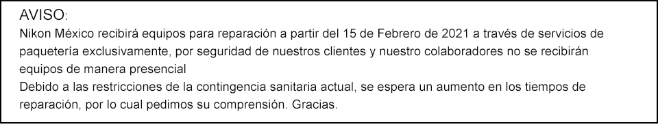 Servicio y Reparación Nikon